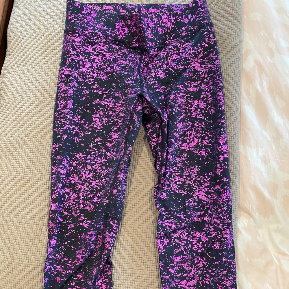 Terez Starry Night Fuschia Foil Leggings sz Large